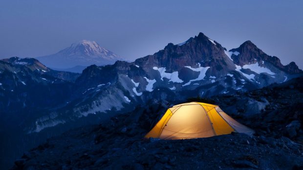 Photography Camping mountain night sport light snow wallpapers.