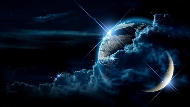 Planet clouds light star pictures wallpapers HD.