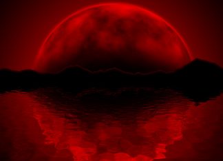 Red moon wallpaper mobile.