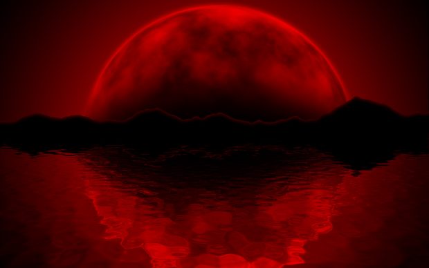 Red moon wallpaper mobile.