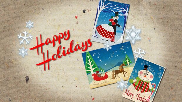 Retro christmas happy holiday wallpapers HD.