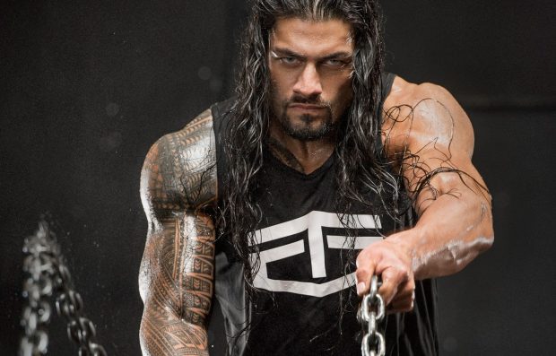 Roman Reigns WWE Workout Wallpaper.