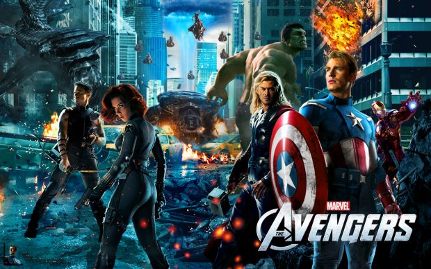 The Avengers In City Wallpaper Desktop Backgrounds.