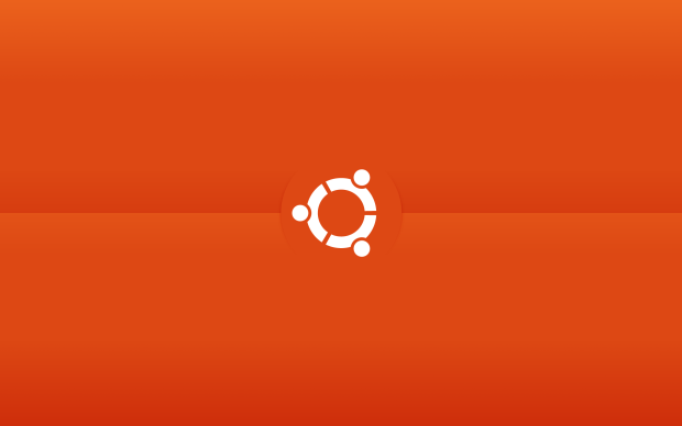 Ubuntu minimalistic wallpaper HD logo.