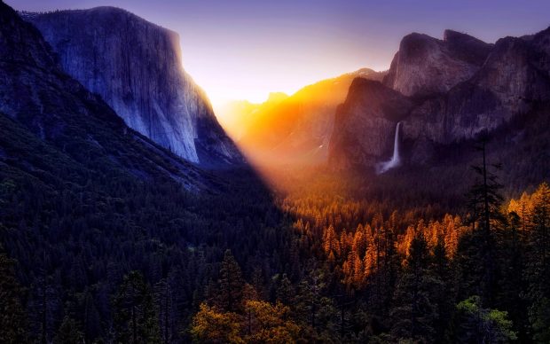 Yosemite Night Wallpaper Desktop Background.