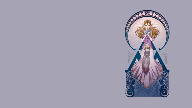 Zelda art nouveau stained glass wallpaper HD.