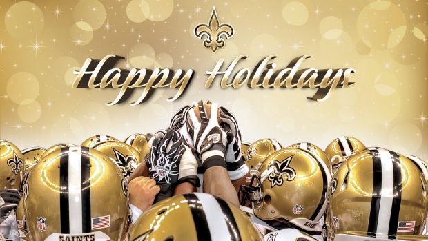 new orleans saints happy holidays.