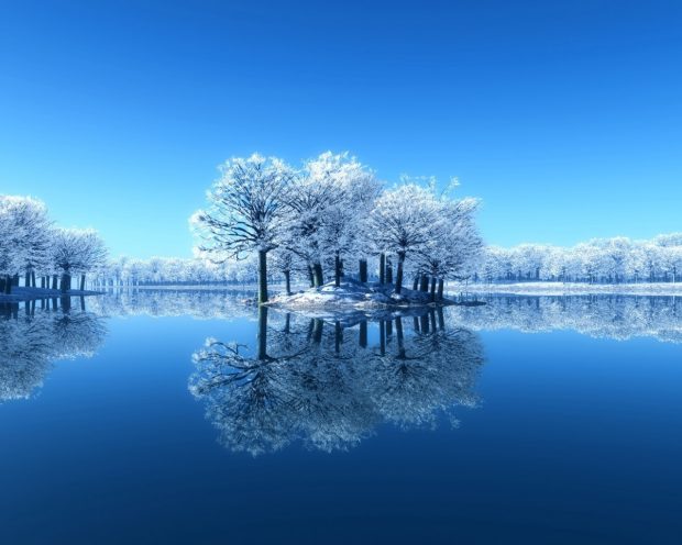 1280x1024 Winter Lake Wallpaper.