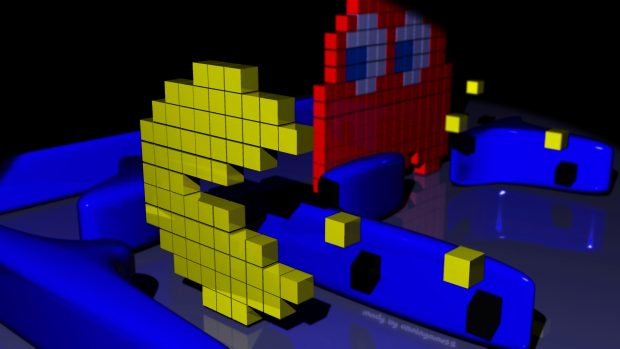 3D Pacman Com puter Wallpapers.