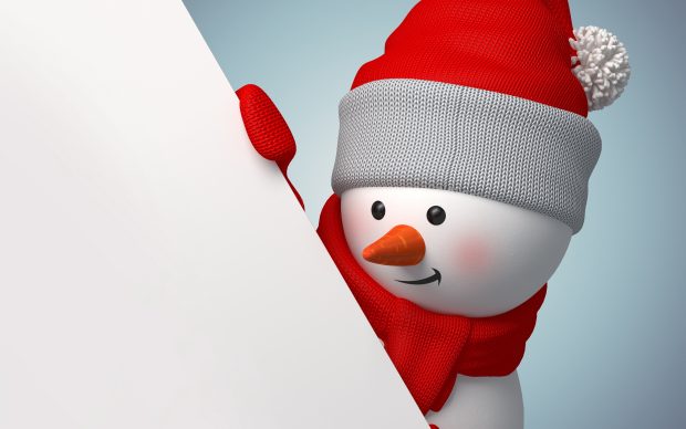 3D Snowman Wallpaper.