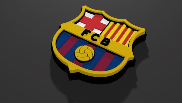 3D logo fc barcelona.