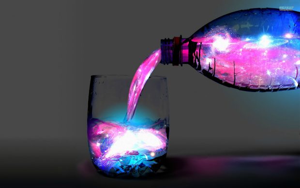 A glass of space star bottle fantasy 1920x1200 backgrounds.