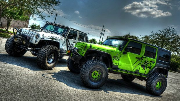 Auto Jeep Two cars Jeep Wrangler Wallpapers HD.