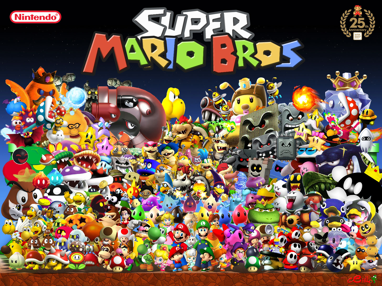 super mario hd backgrounds