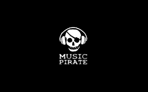 Black Pirate Music Logo Wallpaper Computer.