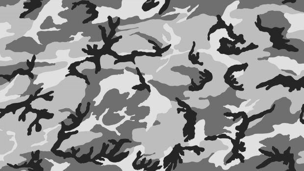Black White Army Camo Wallpaper Full HD.