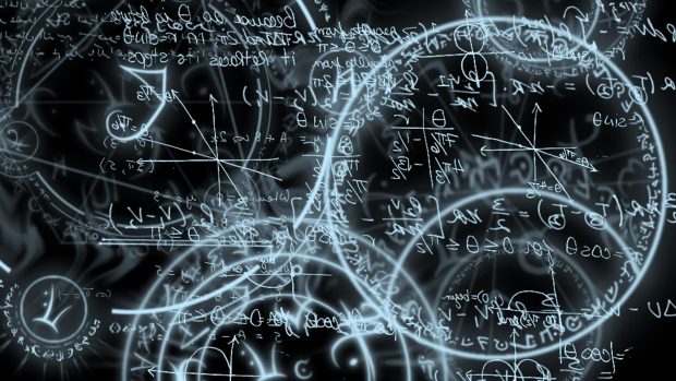 Black and white circles mathematics.