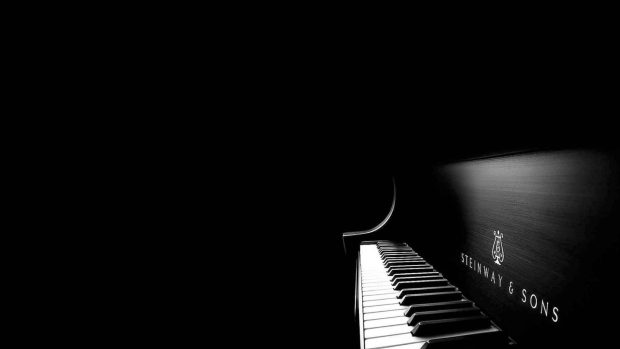 Black music white piano classy HD Wallpaper.