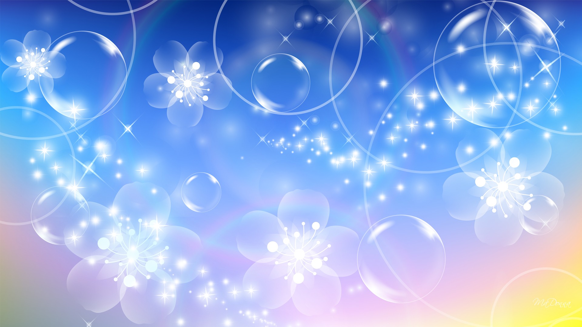 HD wallpaper Sky Sea Clouds Bubbles Anime Girl  Wallpaper Flare