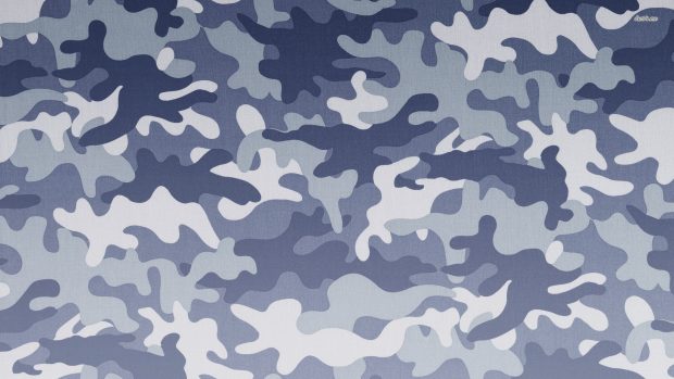 Blue Camouflage Wallpaper.