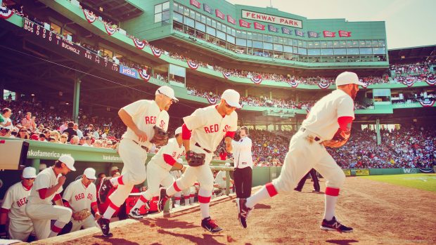 Boston Red Sox starting the game picture.