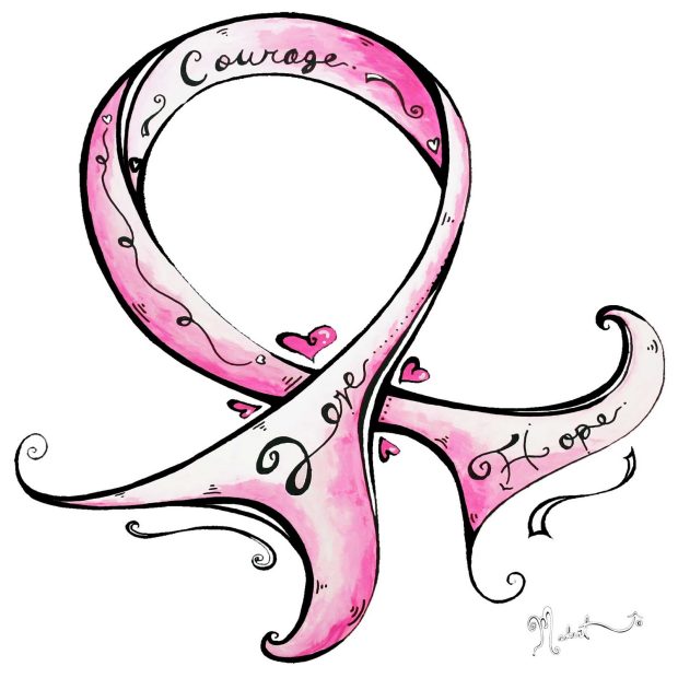 Breast Cancer Awareness Ribbon Clip Art.