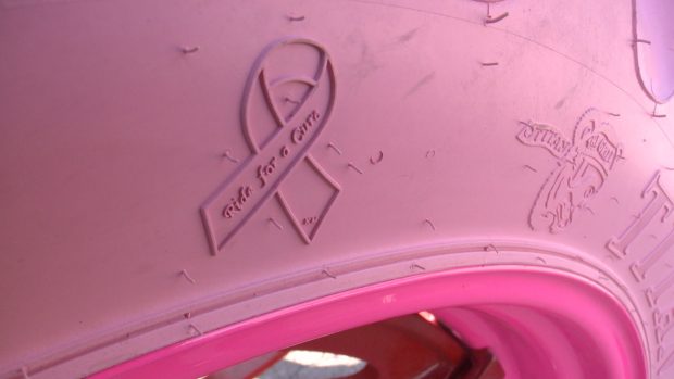 Breast Cancer Survivor Helps Inspire Pink Tractor Tires.