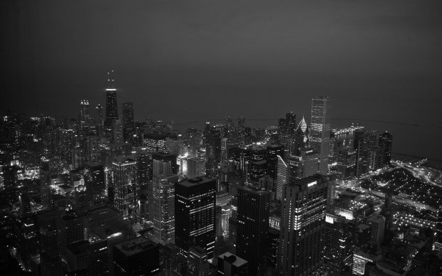 Chicago at night 1920x1200 backgrounds photo.