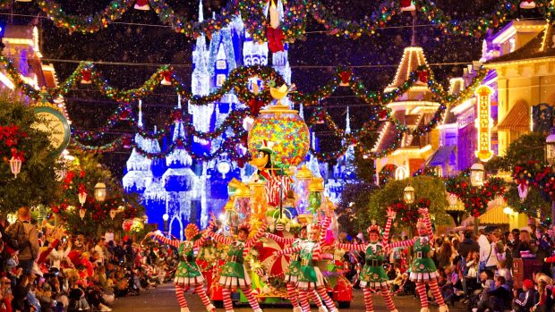 Christmas Parade at Disneyland.