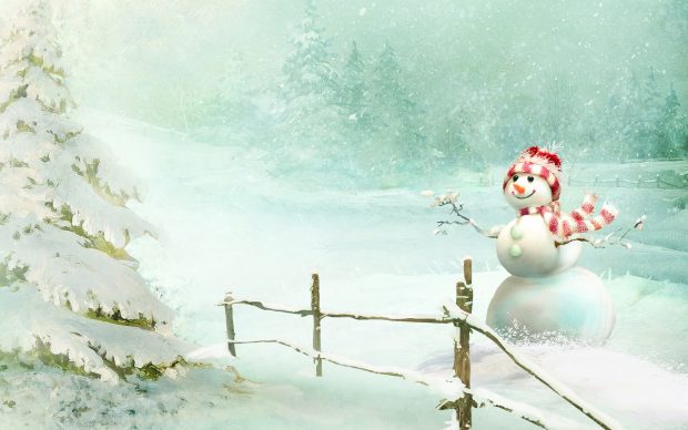 Christmas Snowman Image.