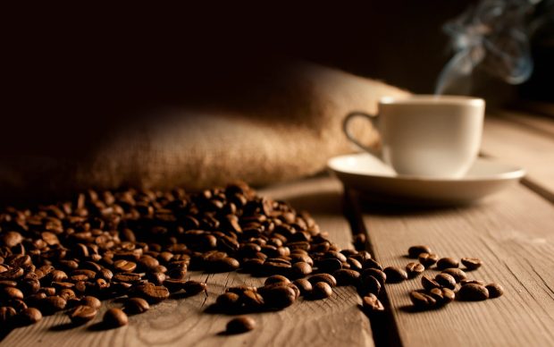 Coffee beans cup wallpaper hd.