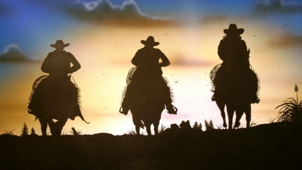 Cowboy and Horse Wallpaper HD.
