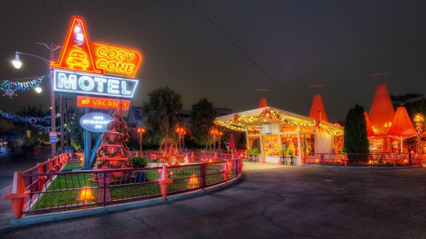 Cozy Cone Motel Disneyland Widescreen Wallpaper.