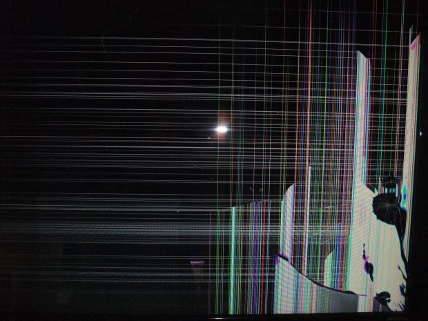 Cracked LCD Screen Wallpaper.