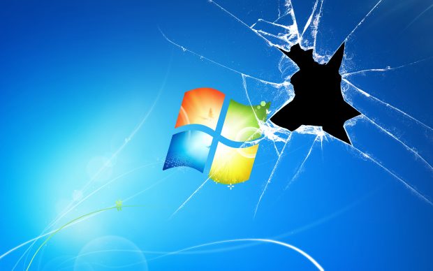Cracked windows Glass Desktop Picture.