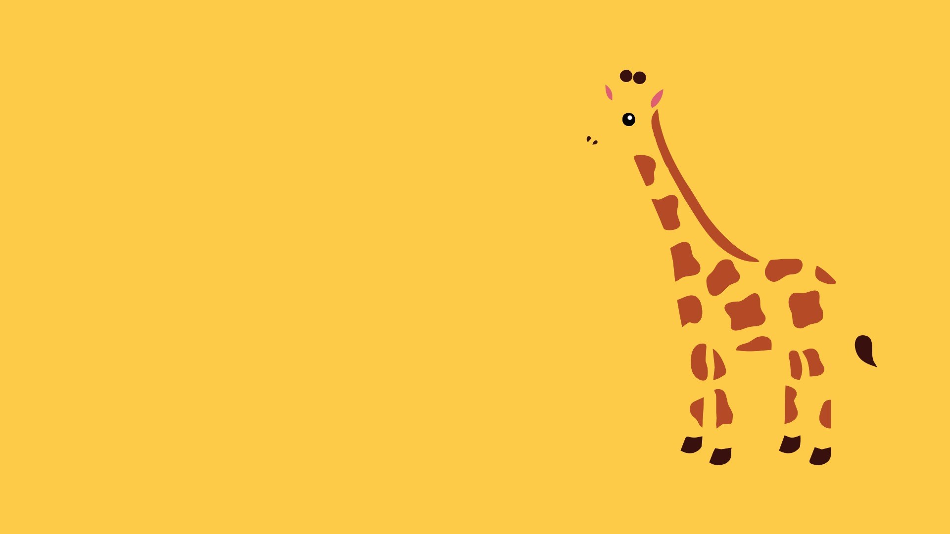 A Baby Giraffe Looking Way Too Happy HD wallpaper