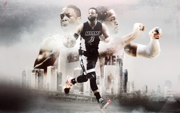 D Wade Miami Heat 2015 Wallpaper.