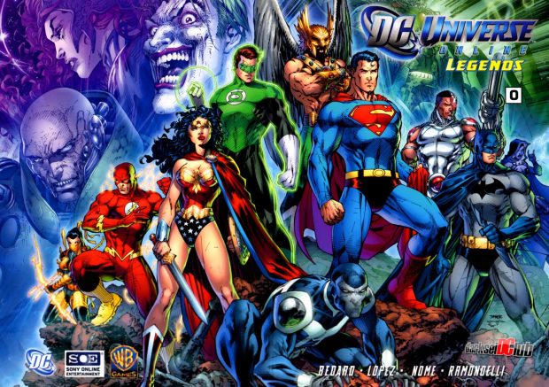 DC Comics Justice League Superheroes Background.