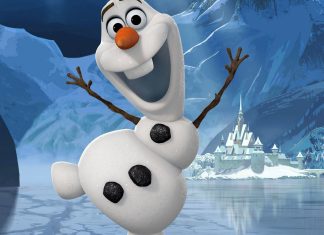 Dancing olaf frozen cute cartoon wallpaper.