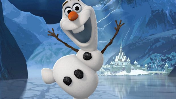 Dancing olaf frozen cute cartoon wallpaper.