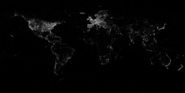 Dark world map wallpaper HD.