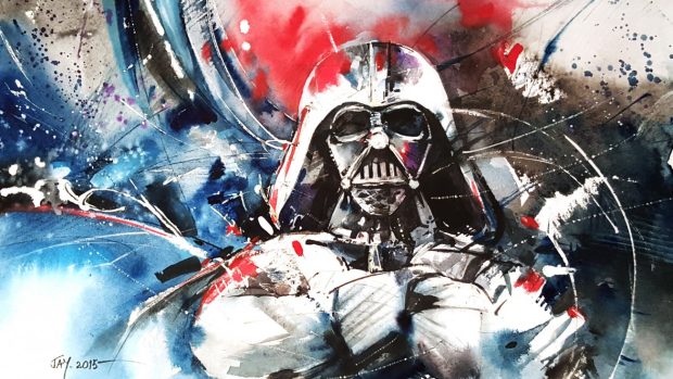 Darth vader star wars abstraction art backgrounds 1920x1080.