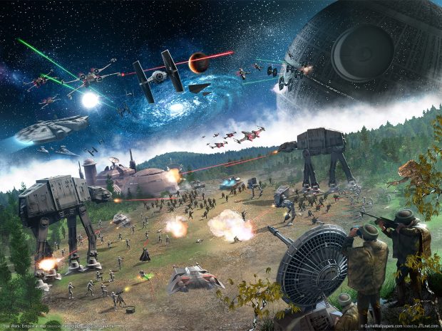 Death Star Snow Speeder Wars Wallpaper.