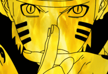 Shushing woman with finger on lips, digital art with yellow and black colors, mysterious and secretive gesture, artistic illustration of silence and secrecy, relevance.