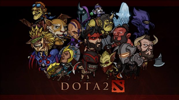 Dota 2 heroes chibi wallpaper.