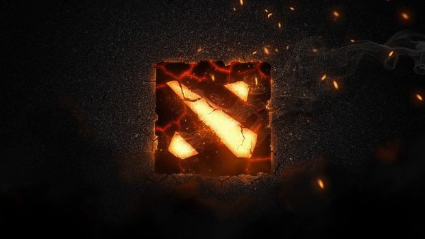 Dota 2 logo HD wallpaper.