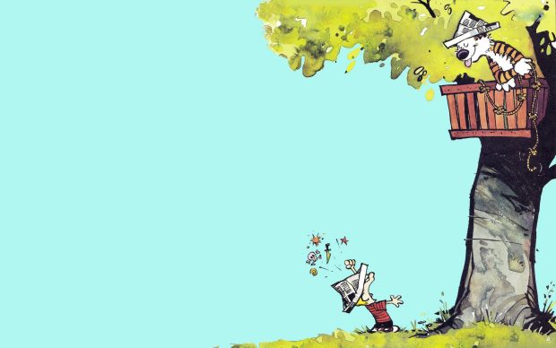 Download Cute Calvin and Hobbes Wallpapers.