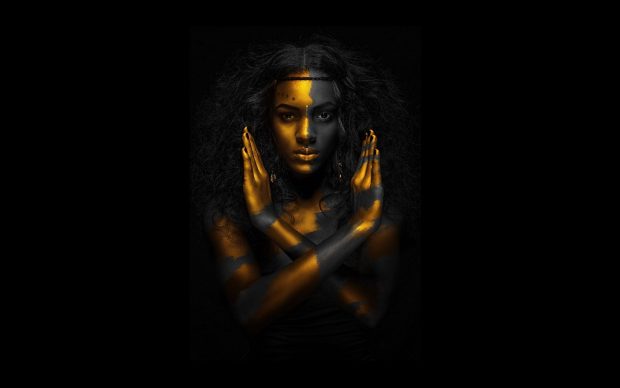 Egyptian qeen gold black woman resolution wallpapers.