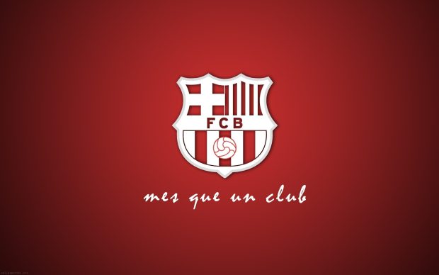 FC Barcelona Logo Wallpaper Red Background.