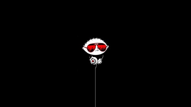 Family Guy glasses headphones wallpaper.